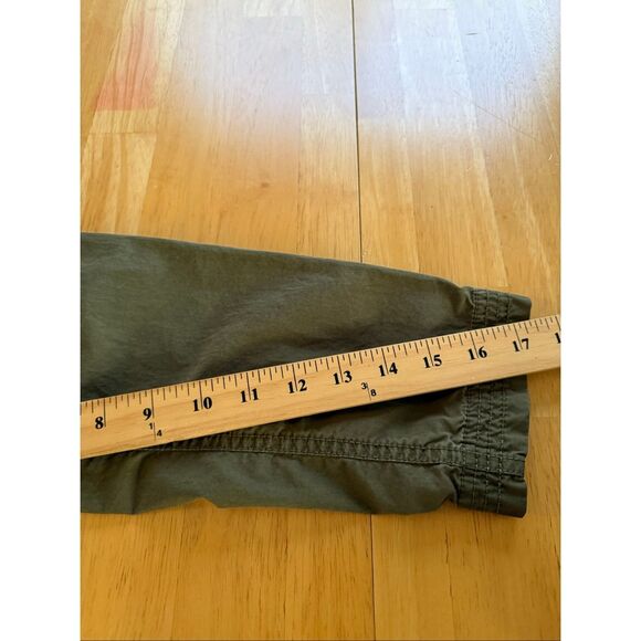 Talbots Petites 10P Olive Green Cotton Utility Jacket Safari Style Casual Blazer - Picture 9 of 11